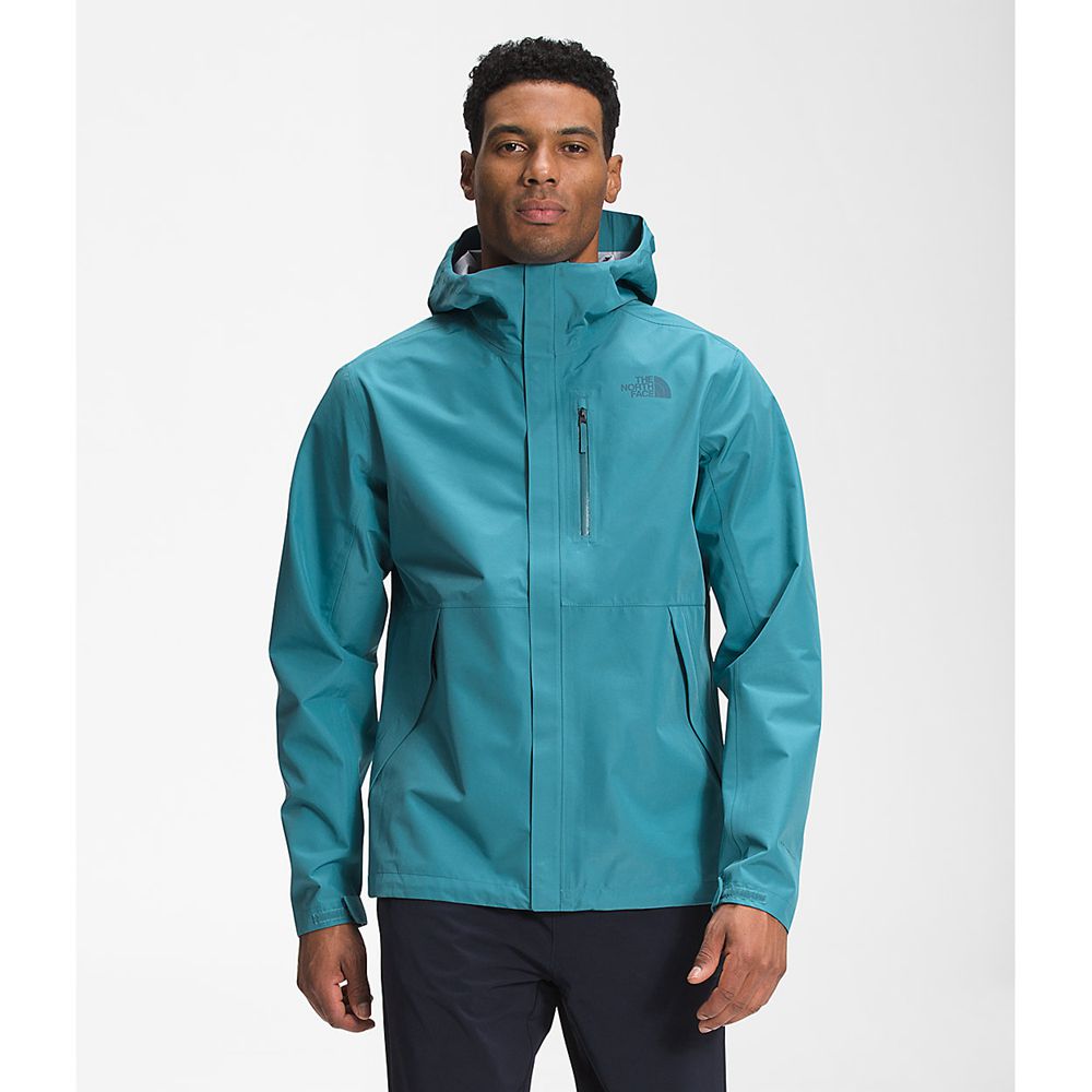 The North Face Rain Jacket Mens Australia - The North Face Dryzzle Futurelight™ Blue (IUZ-645207)